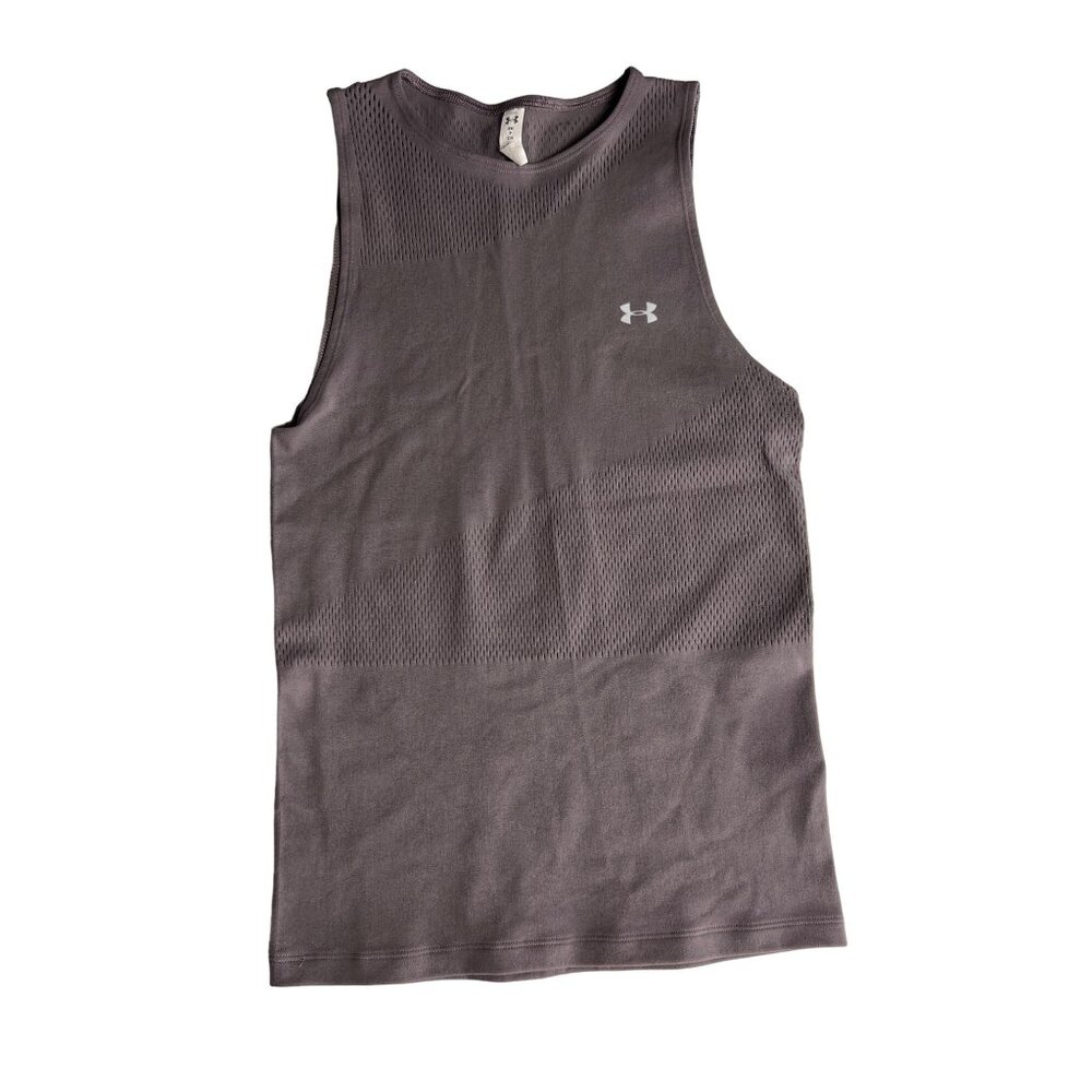 Womens Size Small gray Under Armour Fitted Athletic Tank Top Dd550